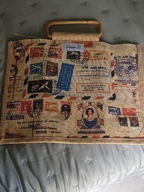 Diane B tote Travel Theme Canvas